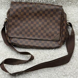 Louis Vuitton Ebene Dark Brown Checkered Messenger Bag